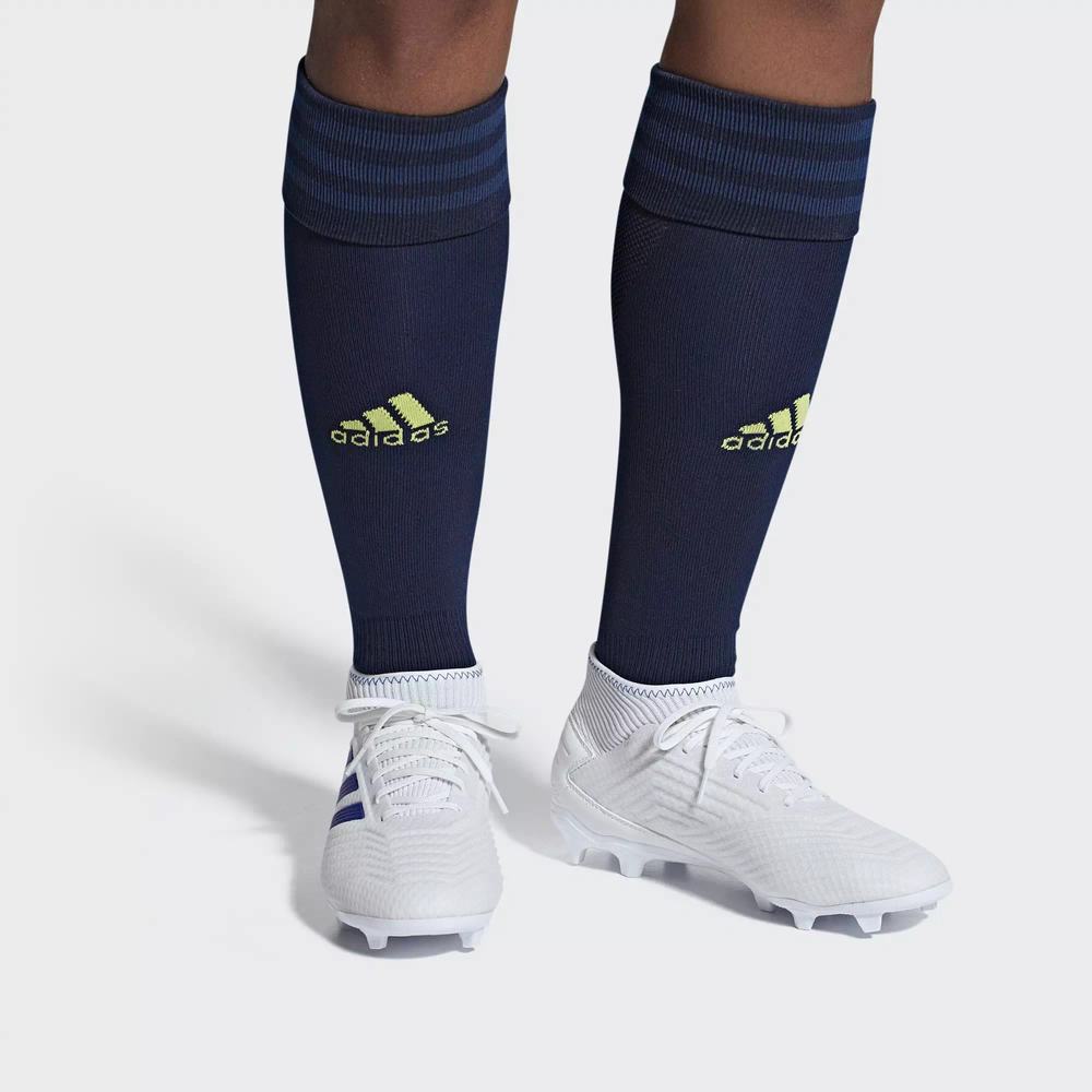 Adidas Predator 19.3 Firm Ground Tacos de Futbol Blancos Para Hombre (MX-14666)